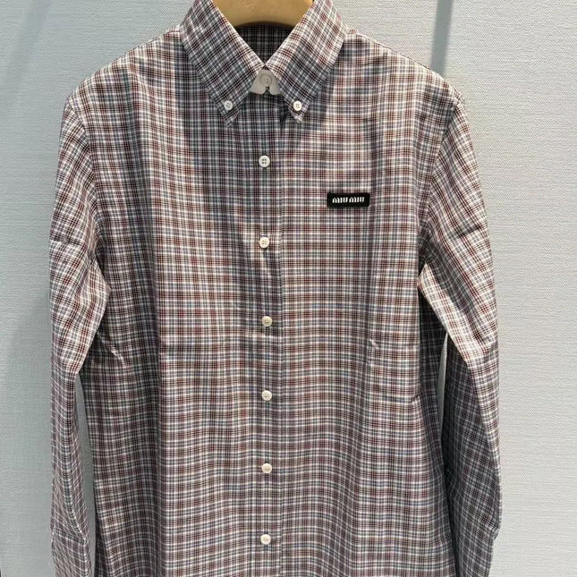 MIUMIU PLAID SHIRT STYLE 719