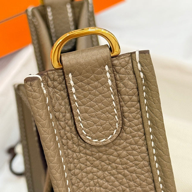 HM 26S EVELYNE BAG 23MM IN LIGHT BROWN GRAINED CALFSKIN