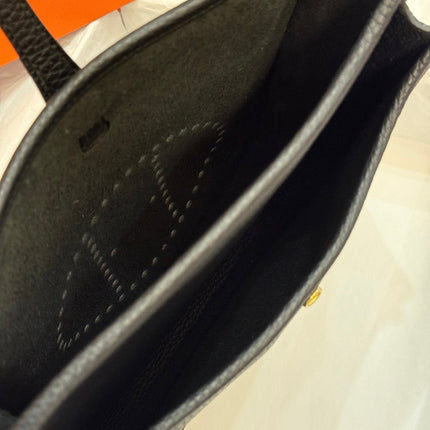 HM 26S EVELYNE BAG 23MM IN BLACK GRAINED CALFSKIN