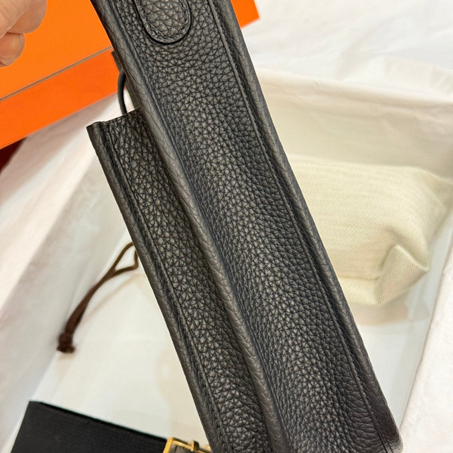 HM 26S EVELYNE BAG 23MM IN BLACK GRAINED CALFSKIN
