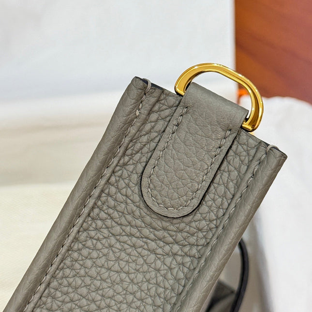 HM 26S EVELYNE BAG 23MM IN GRAY GRAINED CALFSKIN