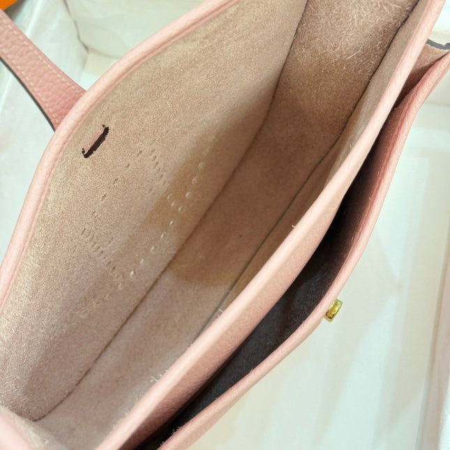 HM 26S EVELYNE BAG 23CM IN PINK GRAINED CALFSKIN