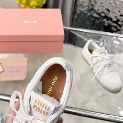 MIUMIU 26S SNEAKERS IN WHITE SUEDE