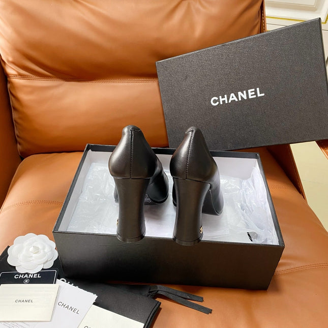 CHANEL 26S HIGH-HEEL 90 MM IN BLACK PATENT AND GUNMETAL LAMBSKIN