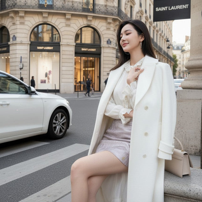 YSL 25S LONG CASHMERE COAT STYLE 31