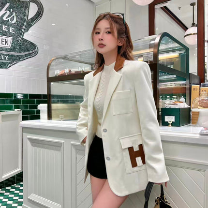 HERMES 25S LAPEL BLAZER 390