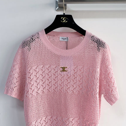 CELINE 26S KNIT SHORT SLEEVE TOP 212