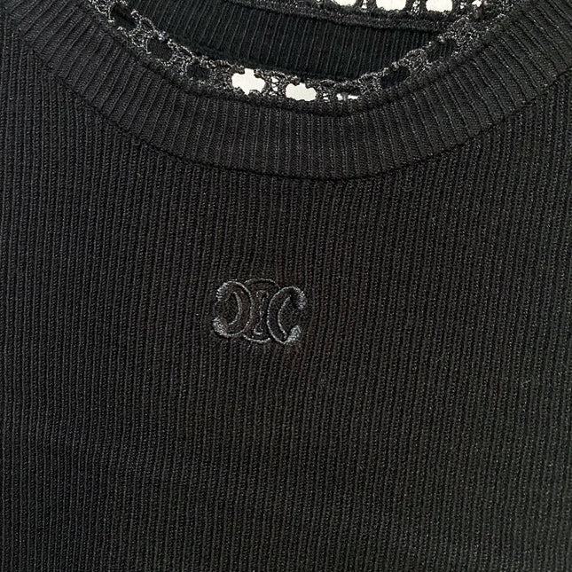 CELINE 26S LOGO RIBBED TANK TOP 194