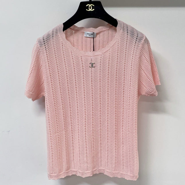 CELINE 26S KNIT SHORT SLEEVE SWEATER 195