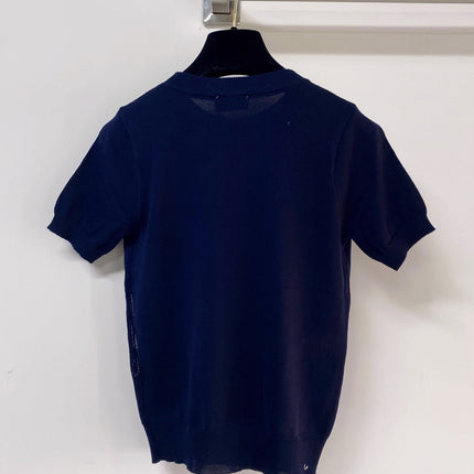CHANEL 26S SHORT-SLEEVE KNIT TOP STYLE 1087