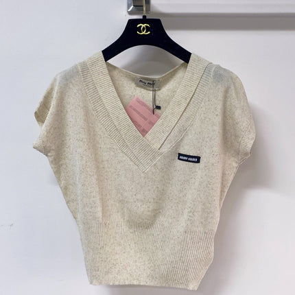 MIUMIU 26S SHORT-SLEEVED SWEATER STYLE 1145