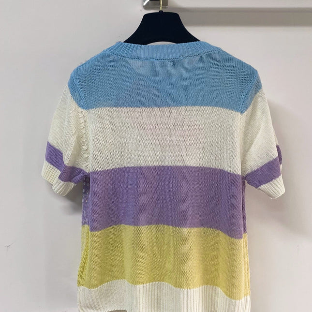 MIUMIU 26S SHORT-SLEEVED SWEATER STYLE 1128