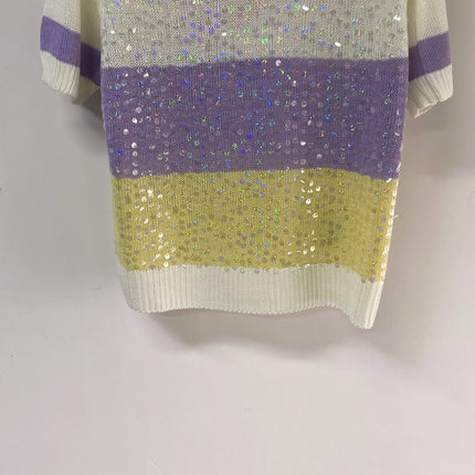 MIUMIU 26S SHORT-SLEEVED SWEATER STYLE 1128