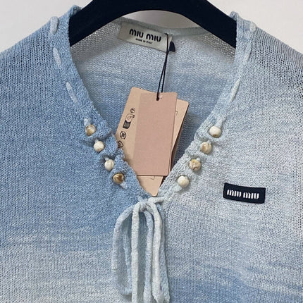 MIUMIU 26S SHORT-SLEEVED SWEATER STYLE 1131