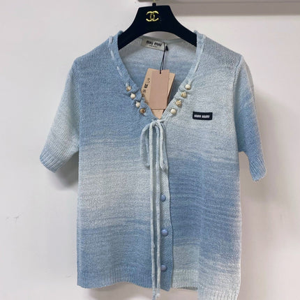 MIUMIU 26S SHORT-SLEEVED SWEATER STYLE 1131