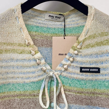 MIUMIU 26S SHORT-SLEEVED SWEATER STYLE 1130
