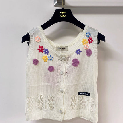 MIUMIU 26S SLEEVELESS SWEATER STYLE 1133