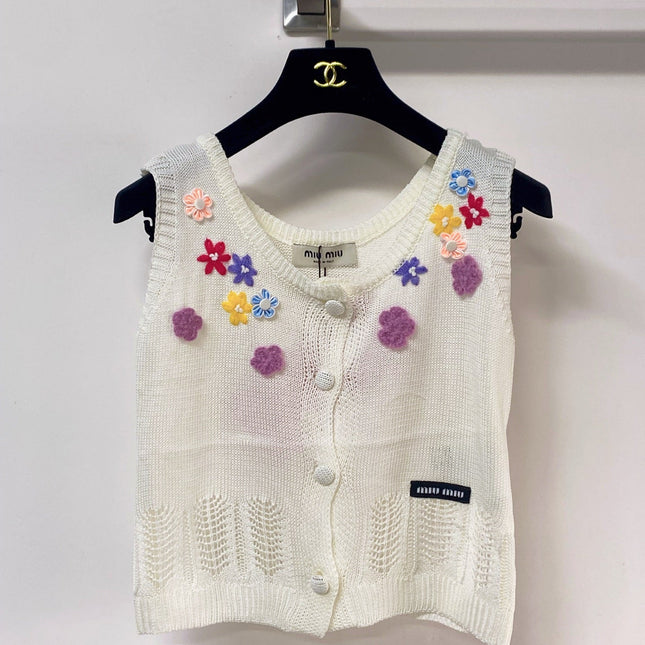 MIUMIU 26S SLEEVELESS SWEATER STYLE 1133