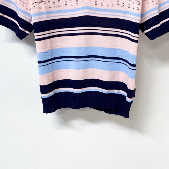 MIUMIU 26S SHORT-SLEEVED KNIT POLO SHIRT STYLE 1123