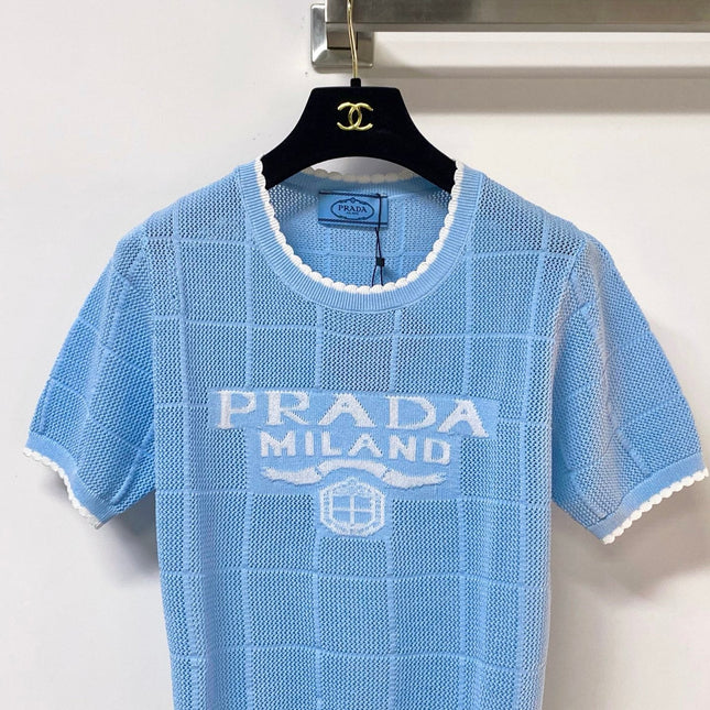 PRADA 26S SHORT-SLEEVED SWEATER STYLE 856