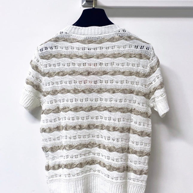 MIUMIU 26S SHORT-SLEEVED SWEATER STYLE 1045