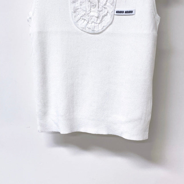 MIUMIU 26S SLEEVELESS POLO TOP STYLE 1050