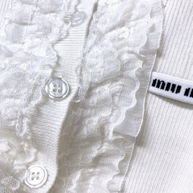 MIUMIU 26S SHORT-SLEEVED KNIT POLO SHIRT STYLE 1052