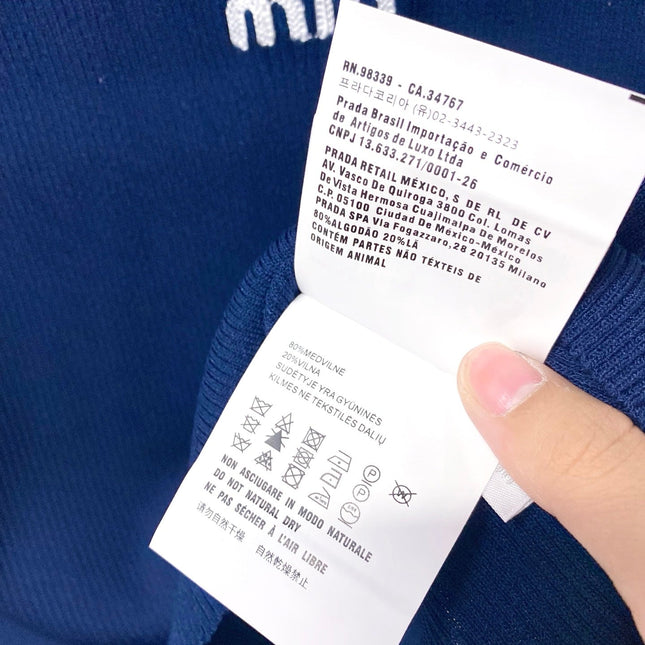 MIUMIU 26S SHORT-SLEEVED KNIT POLO SHIRT STYLE 1055