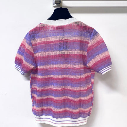 FENDI 26S SHORT-SLEEVE KNIT TOP 448