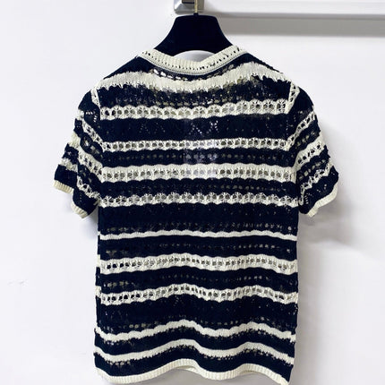 CELINE 26S SHORT-SLEEVE KNIT TOP 487