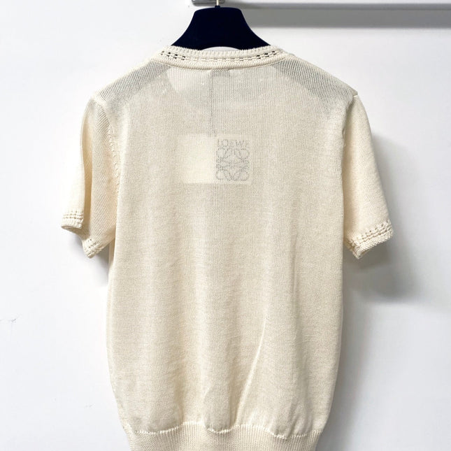 LOEWE 26S SHORT SLEEVE KNIT SWEATER 335