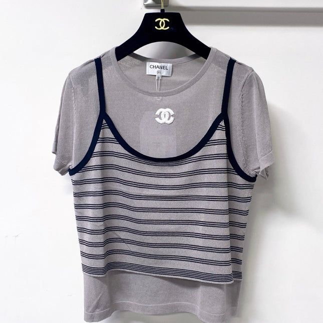 CHANEL 26S SHORT-SLEEVED KNIT SHIRT STYLE 1181