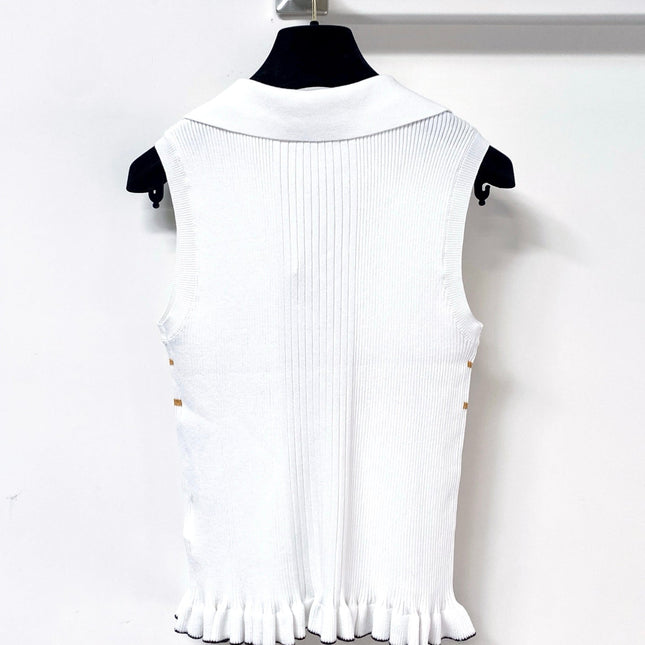 DIOR 26S SLEEVELESS KNIT POLO SHIRT 1289