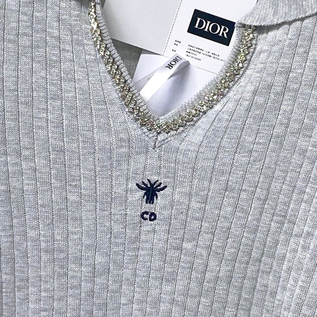 DIOR 26S SHORT-SLEEVED KNIT POLO SHIRT 1239