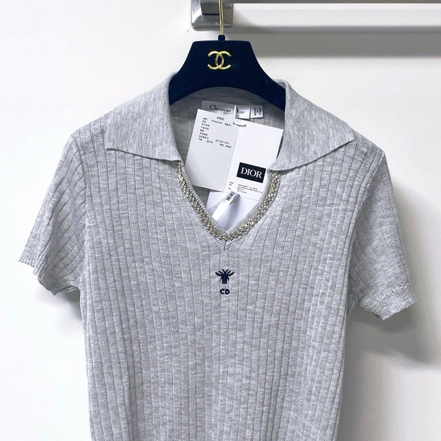 DIOR 26S SHORT-SLEEVED KNIT POLO SHIRT 1239
