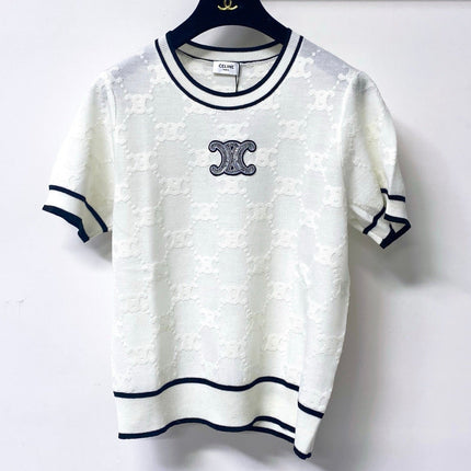 CELINE 26S SHORT SLEEVE KNIT TOP 306