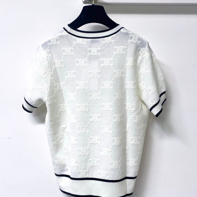 CELINE 26S SHORT SLEEVE KNIT TOP 306