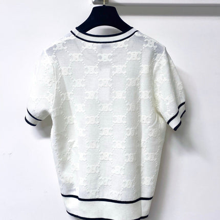 CELINE 26S SHORT-SLEEVE KNIT TOP 476