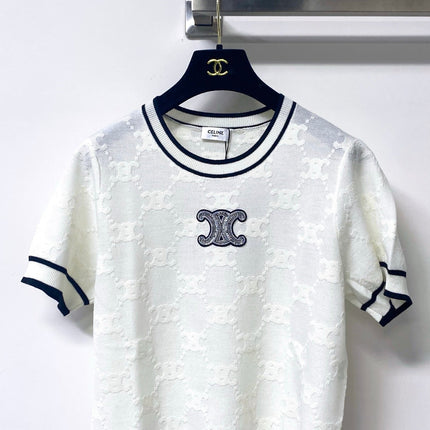 CELINE 26S SHORT-SLEEVE KNIT TOP 476