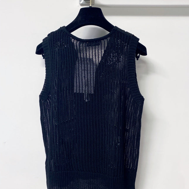 DIOR 26S V-NECK SLEEVELESS KNIT TOP 1244