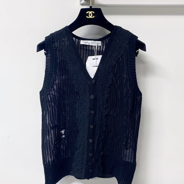 DIOR 26S V-NECK SLEEVELESS KNIT TOP 1244