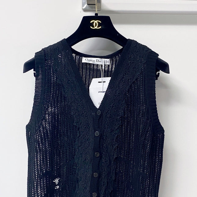 DIOR 26S V-NECK SLEEVELESS KNIT TOP 1244