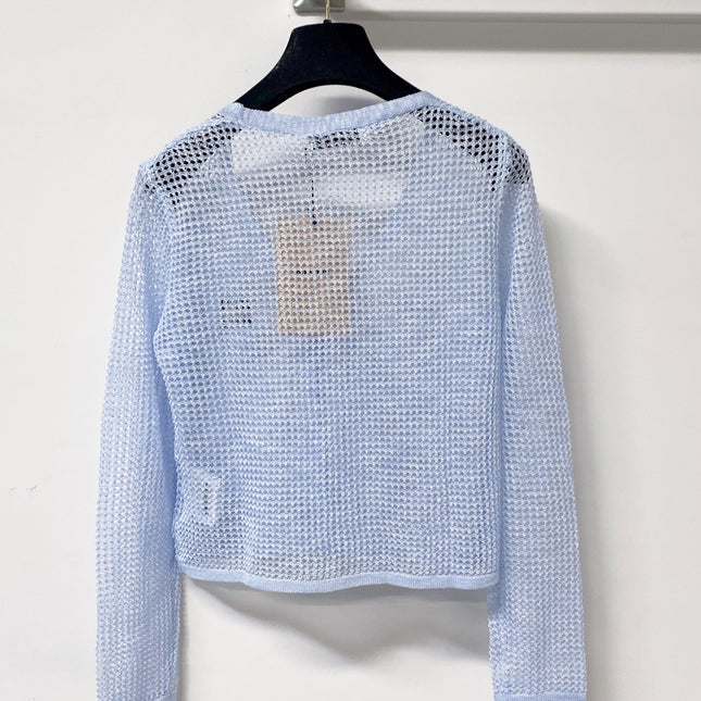 MIUMIU 26S CAMI TOP & OPEN KNIT CROPPED CARDIGAN SET 1173
