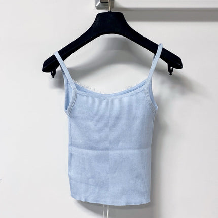 MIUMIU 26S CAMI TOP & OPEN KNIT CROPPED CARDIGAN SET 1173