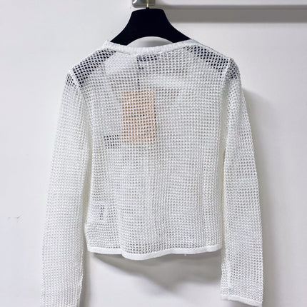 MIUMIU 26S CAMI TOP & OPEN KNIT CROPPED CARDIGAN SET 1172
