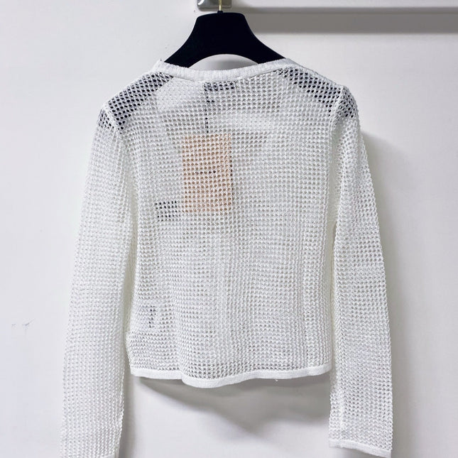 MIUMIU 26S CAMI TOP & OPEN KNIT CROPPED CARDIGAN SET 1172