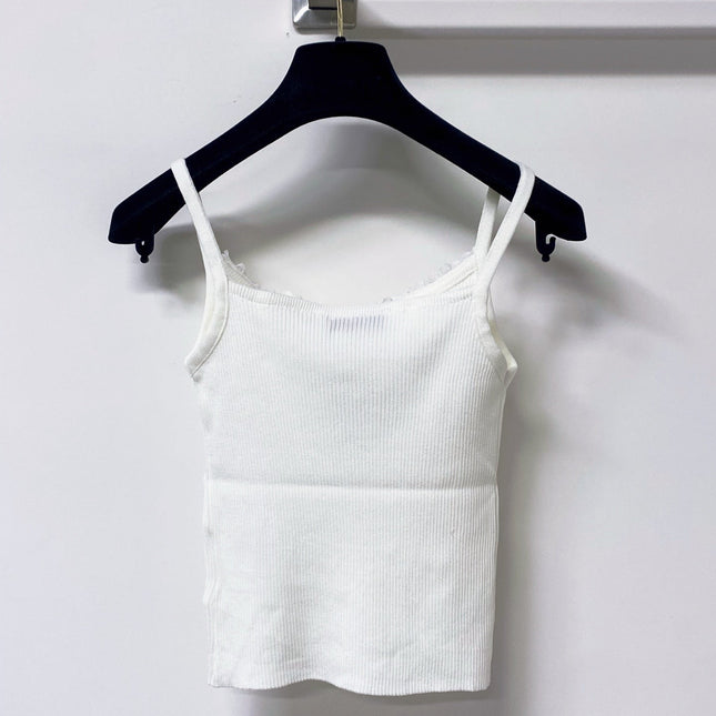 MIUMIU 26S CAMI TOP & OPEN KNIT CROPPED CARDIGAN SET 1172