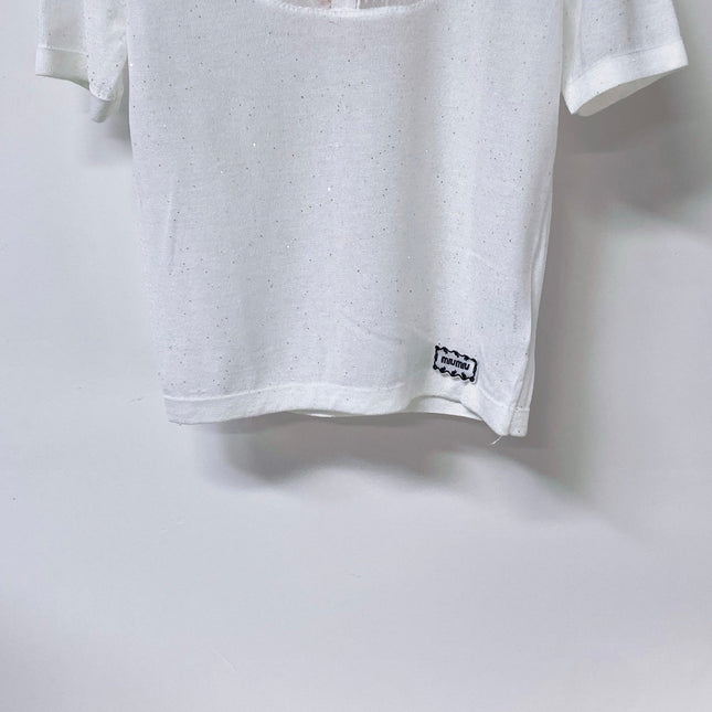 MIUMIU 26S RUFFLED COLLAR POLO SHIRT 1153