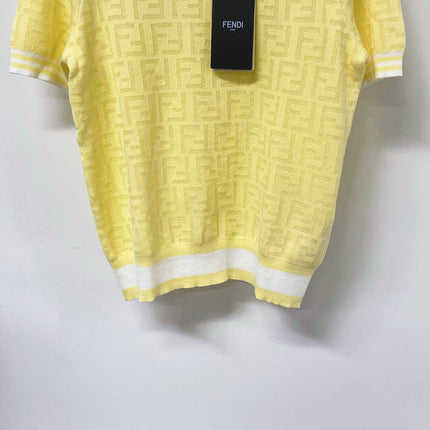 FENDI 26S SHORT-SLEEVE KNIT TOP 228