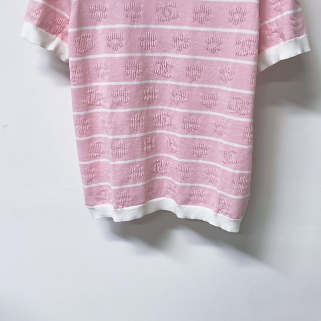 CHANEL 26S SHORT SLEEVE KNIT T-SHIRT STYLE 1266